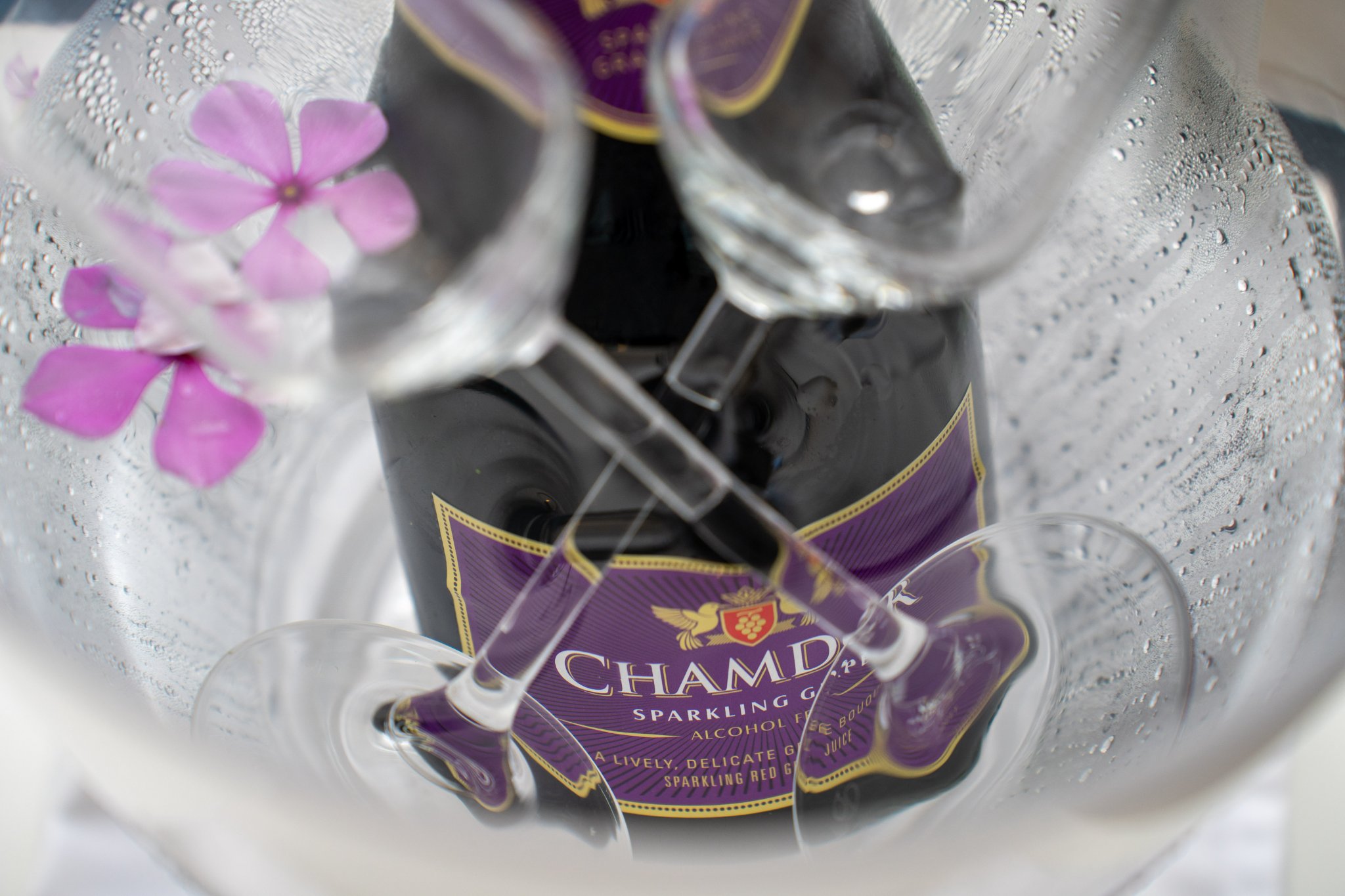 Azur Paradise Champagne and glass